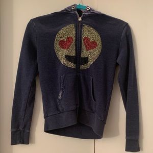 Butter blue zip up hoodie